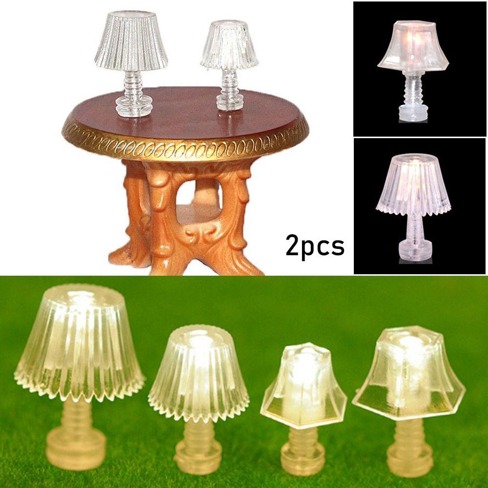 Toys Dollhouse Miniatures Accessories Table Lamp Doll House Light Mini Lighting Bedroom Floor Lamps