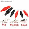 10Pcs Durable Crocodile Clamp Black Red Color Test Probe Clip Electrical Clamp  Electrical Testing