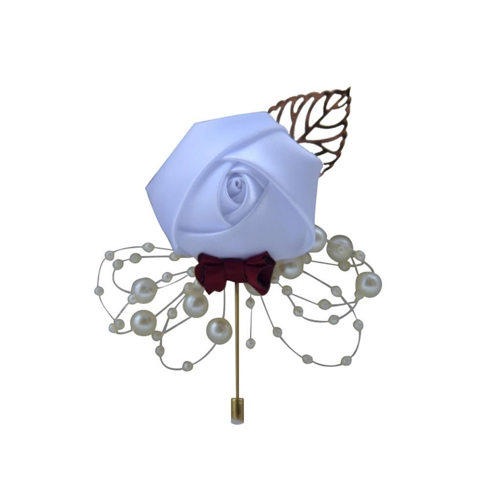 Мужские модные аксессуары из жемчуга и бисера, брошь-корсаж для невесты и жениха, свадебная бутоньерка