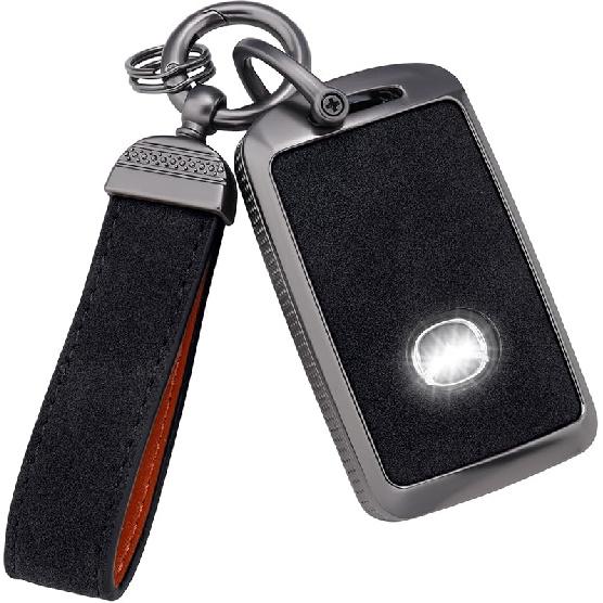 YO&YOYE Compatible With Mazda Key Fob Cover With Keychain, Model2-Black, Model2-Black