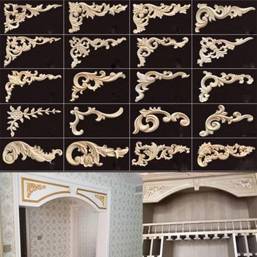 Натуральные цветочные деревянные фигурки, ремесла, резьба по дереву в разных стилях, декоративное украшение на стену, дверь