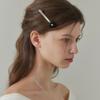 murmur [Free Pearl Earrings] Flower bead hairpin