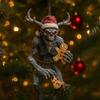 Dark Christmas Ornament 2D Acrylic Headless Santa/Devil Christmas Tree Ornament for Indoor Outdoor Home Party Decor
