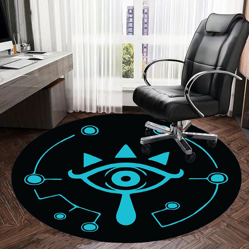 1pc CyberEye Round carpet, Made of Polyester,Perfect for Decorating Office Chairs, Living Rooms,fplt073