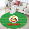 Custom Name Galatasaray Round Area Rug,Carpet Rug for Living Room Bedroom Sofa Playroom Decor,Non-slip Floor Mat