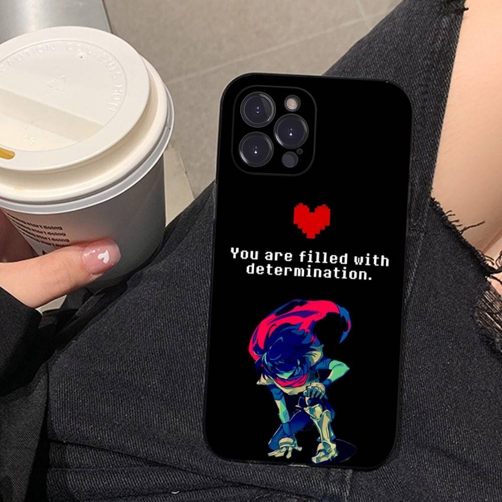 Чехол для телефона D-Deltarune Ralsei для iPhone 17 16 15 14 13 12 11 Pro Max Plus Черный корпус
