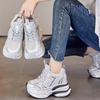 Thick-soled Inner Height Increase 12CM Dad Shoes Women's Autumn New Mesh Breathable Casual Shoes Small Sports Shoes