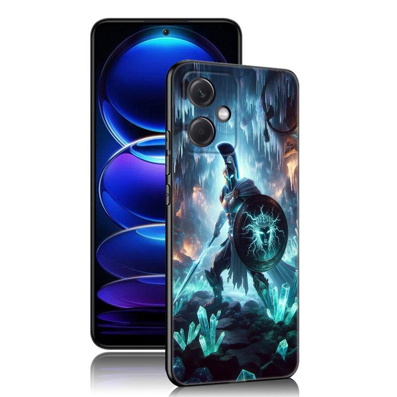 Spartan Black Silicone Phone Case For Xiaomi Redmi Note 10 11 11S 12 13 4G 8 9 11T Pro 5G Plus 8T 9S 10S 12S