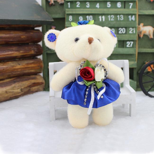10 шт. мини-маленький плюшевый мишка цветочные букеты медведь детские хлопковые игрушки плюшевые куклы свадебные игрушки декор