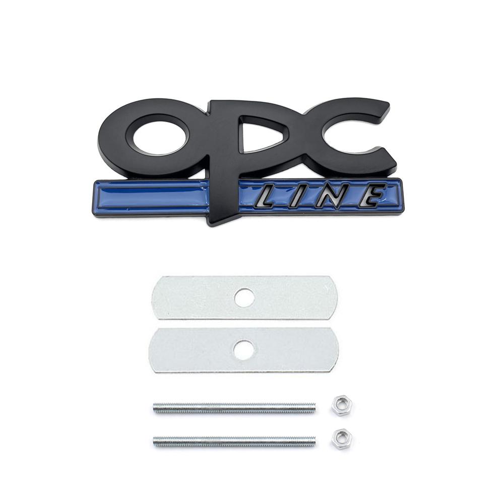 AAAYV1 OPC Line Emblem Front Grille Badge Tail Stickers Logo For Opel Astra G H J K F Corsa D Zafira B Insignia Mokka Regal Accessories