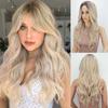 Synthetic Long Wigs Ombre Blonde Wig Heat Resistant Fibre Wig For Women Daily Party Use