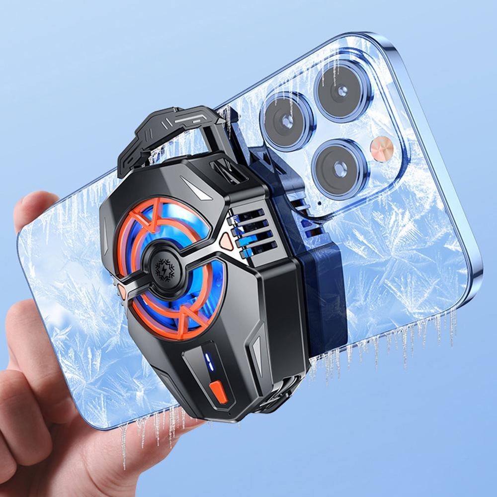 J20 Cell Phone Heat Sink 3 Adjustable Temperature Levels Cooling Fan with 68-89mm Clip Display Screen
