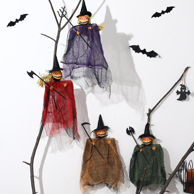 Halloween Decorations, Halloween Supplies, Horror, Pumpkins, Doll Pendants, Haunted House Parties, Hanging Ghost Props