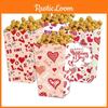 Love You Valentines Day Paper Popcorn Box With Cartoon Style For Party Decor And Gift