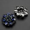 1pcs Metal Rhinestone Fur Coat Buttons for Clothing Collar Decoration Accessories