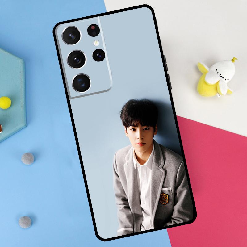 Cha Eun Woo Back Case For Samsung Galaxy S25 S24 S23 S22 S20 S26 Ultra S10 Plus S21 FE S25 FE Soft Cover