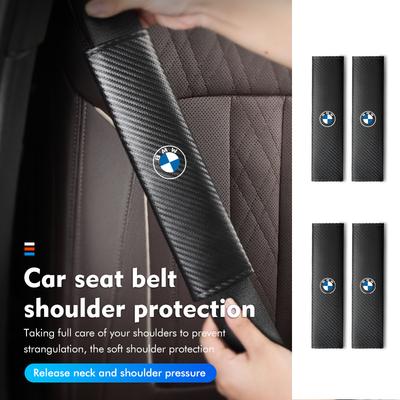 For BMW Car Carbon Fiber Seat Belt Cushion Safety Belt Shoulder Protector Pad Auto Accessories E46 E90 E60 F10 E39 F30 E36 E87 TT5F