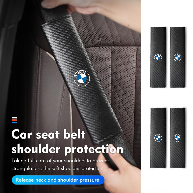 For BMW Car Carbon Fiber Seat Belt Cushion Safety Belt Shoulder Protector Pad Auto Accessories E46 E90 E60 F10 E39 F30 E36 E87 IH7