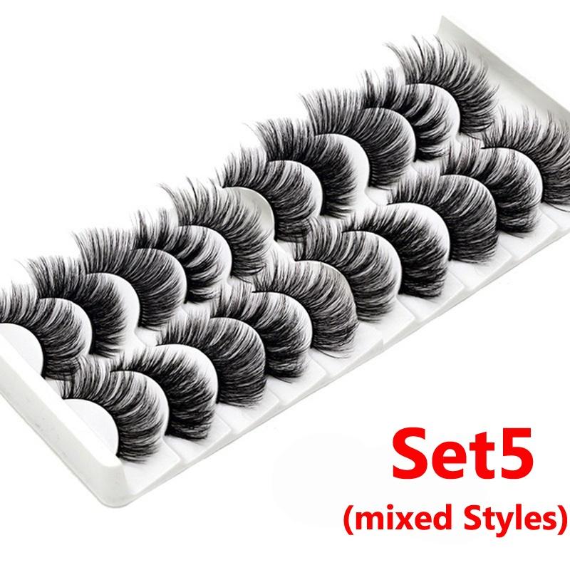 8/20 пар 15-20 мм натуральные 3D накладные ресницы набор для макияжа норковые ресницы наращивание норковые ресницы