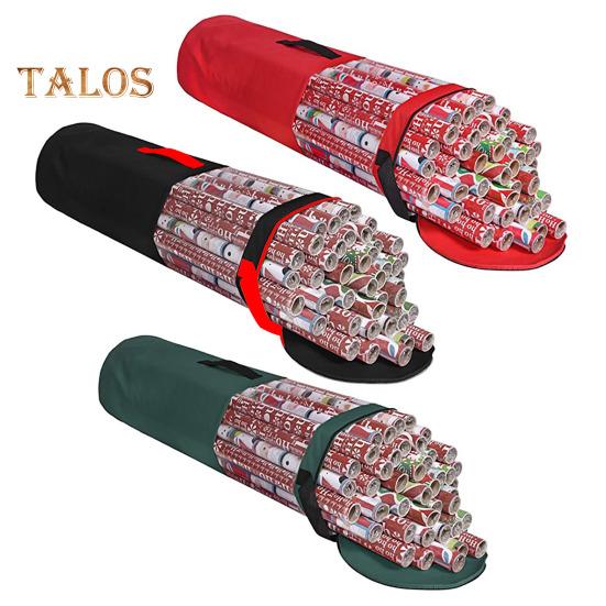 Органайзер для хранения подарочной упаковочной бумаги с ручкой и застежкой-молнией. Большой вместительный водонепроницаемый портативный держатель для упаковочной бумаги.