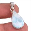 Natural Republic Larimar Gemstone 925 Solid Sterling Silver Pendant 1.25'' F7P95