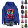 Women's Fashionable Casual Long-Sleeved Printed Hooded Sweatshirt