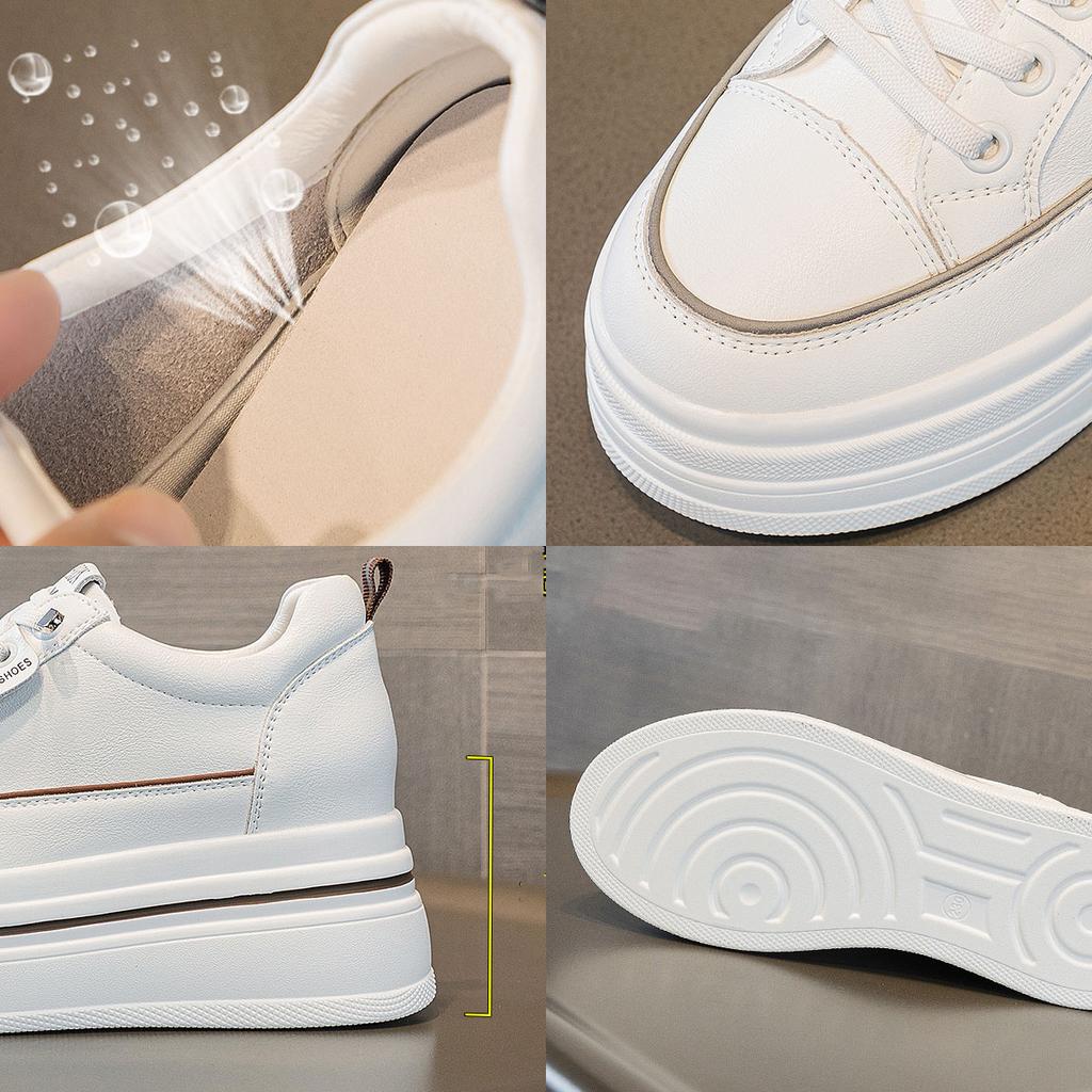 Fujin/ботинки на платформе из натуральной кожи с сеткой 8,5 см, женские кроссовки на танкетке, летняя обувь, белые сандалии на плоской подошве, тапочки, шлепанцы