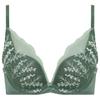 By Dreamy Bra Deep V Bra Gardening Lace M010 F75 [Amostyle Triumph] (Painting Style) Women's (Green)