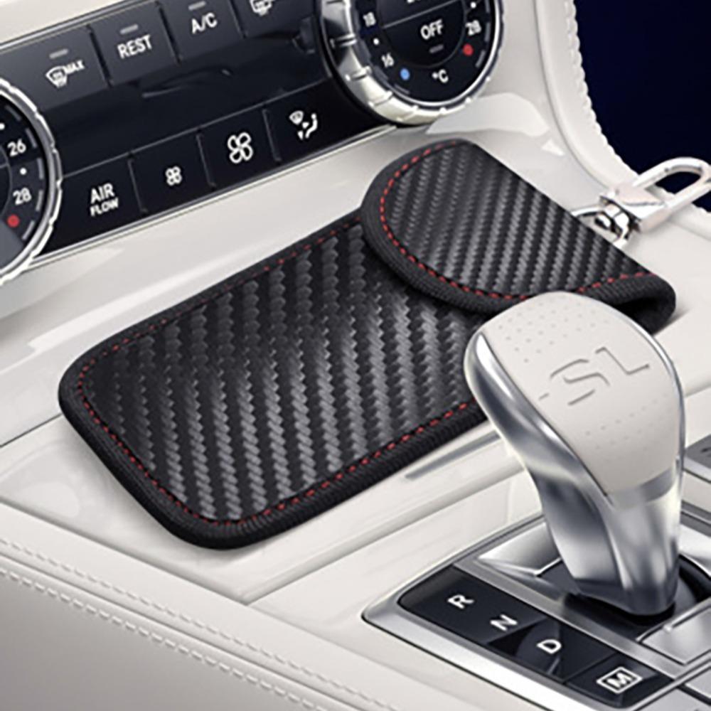 Держатель из углеродного волокна с блокировкой RFID-сигнала, сумка для хранения ключей для ключей Faraday, защита безопасности