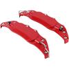 Brake Caliper Covers, Left Right Universal Red Aluminium Alloy Brake Caliper Covers, For 16-17 Inch Wheels (L)