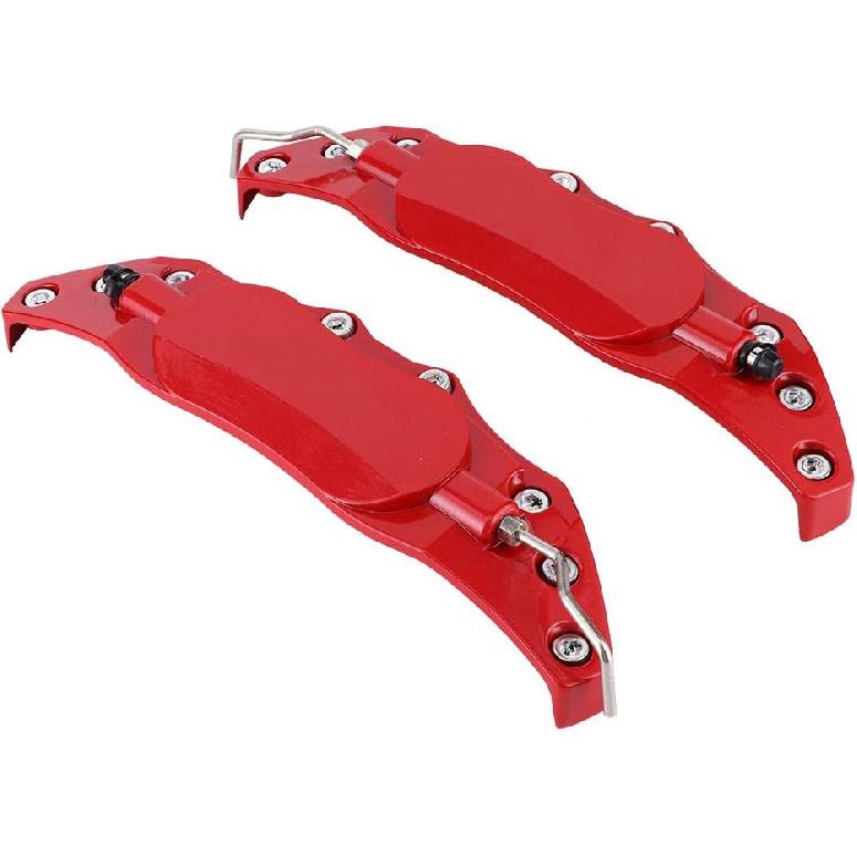 Brake Caliper Covers, Left Right Universal Red Aluminium Alloy Brake Caliper Covers, For 16-17 Inch Wheels (L)