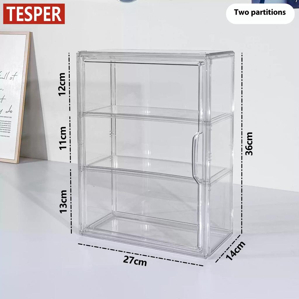 1/2/3 Layers Labubu Storage Box Transparent Acrylic Display Boxes Doll Organizer Desktop Dustproof Cabinet Home Storage