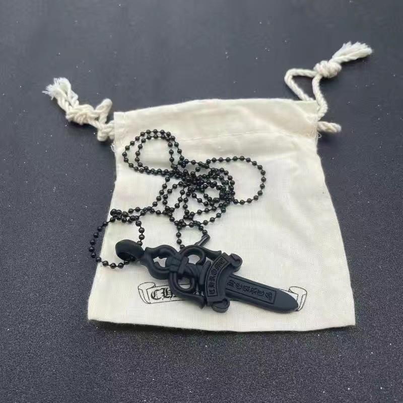 Силиконовое ожерелье с готическим мечом-крестом, разноцветное, для модной повседневной носки