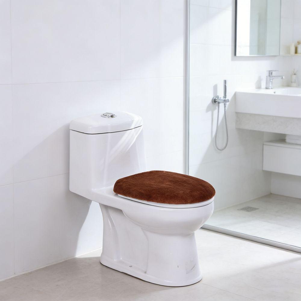Warm Toilet Seat Cover Thickened WC Cover Easy Install Toilet Lid Cover  Bathroom Decorative