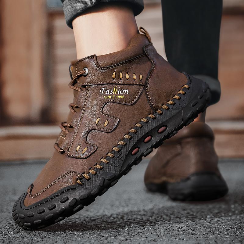 38-48 Осень / Зима Плюс Бархатные Теплые Мужские Ботинки Ручной Работы Удобные Ботильоны Для Мужчин Повседневная Обувь Мокасины Мужская Обувь Инструменты