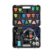 Coolant Pressure Tester Kit, 47Pcs Radiator Vacuum Refill Kit with 3 Metal Adapters, Universal Fit, Automotive Cooling System Pressure Tester Tool,