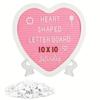 Heart-Shaped Felt Letter Board Sign,Interchangeable White Letters, Numbers, and Icons, Suitable for Parties, Baby Announcements