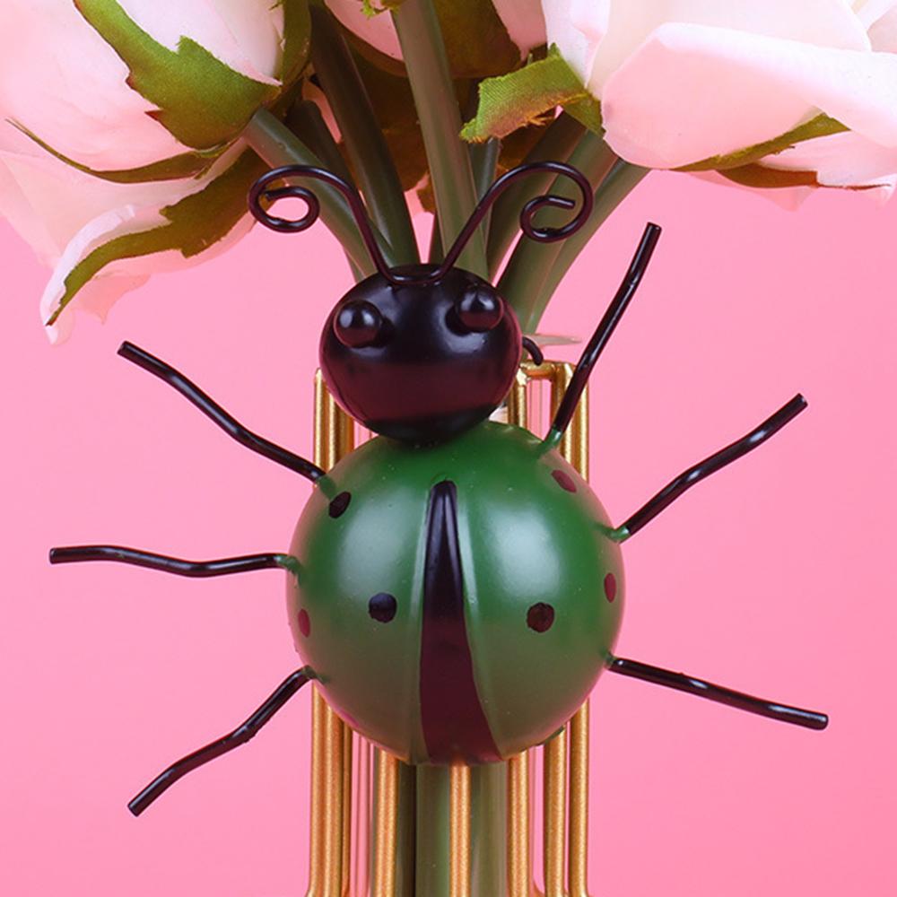 Farmhouse Porch Rustic Wall Sculptures Statues Cute Wall Art 3D Metal Ladybugs Garden Wall Decor