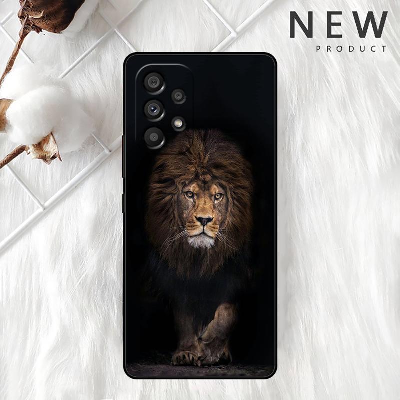 Чехол с изображением волка и льва для Samsung Galaxy A54 A52 A14 5G A53 A12 A13 A71 A23 A34 A33 A21s