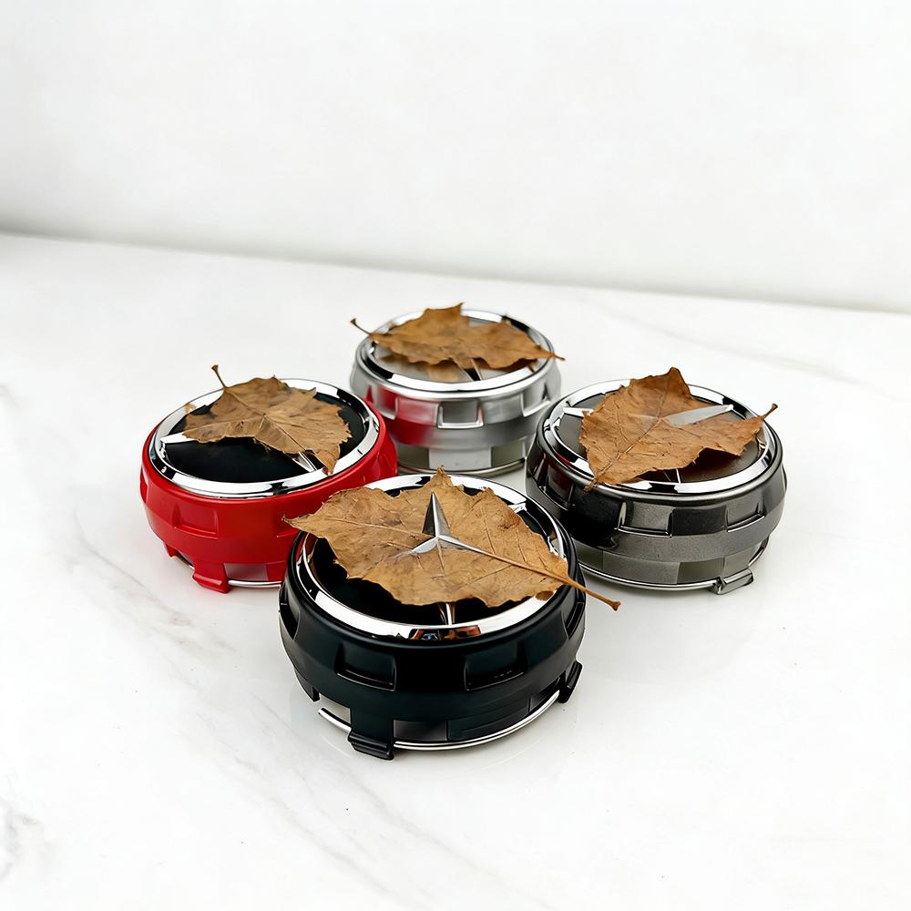 75mm Black Red Raised Wheel Center Hub Caps 4Pcs for Mercedes Benz A0004000900 Car Accessories AU1 QQ32