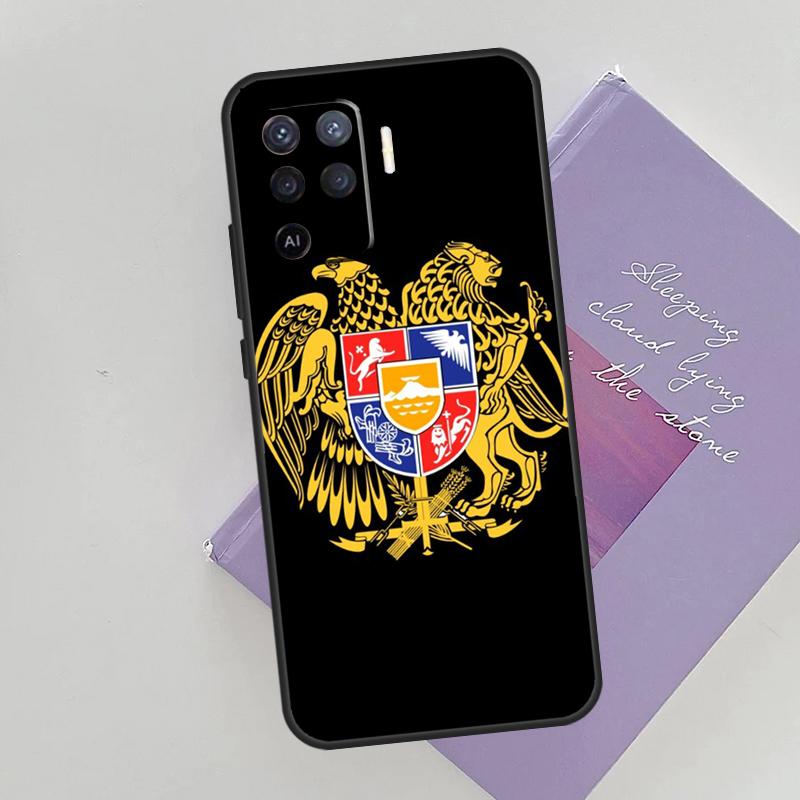Чехол для телефона Oppo A78 A98 A74 A54 A94 A15 A16 A17 A52 A72 A76 A96 A53 A57S A58 A5 A9 с гербом и флагом Армении