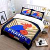 France Soccer Badge Bedding Set Bedding Duvet Cover Set Duvet Cover Pillowcases (1 * Duvet Cover 2 * Pillowcases, without duvet insert)