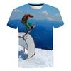Summer Snow Mountain Physical Education Sport Tops Winter Skiing 3D Print T Shirt Men Thrilling Stunt Tshirt