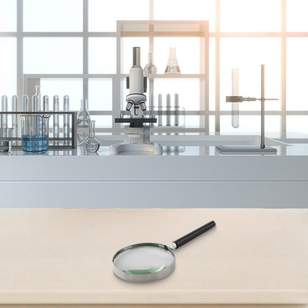 100mm Lens 5X Magnification Handheld Magnifier Magnifying Glass