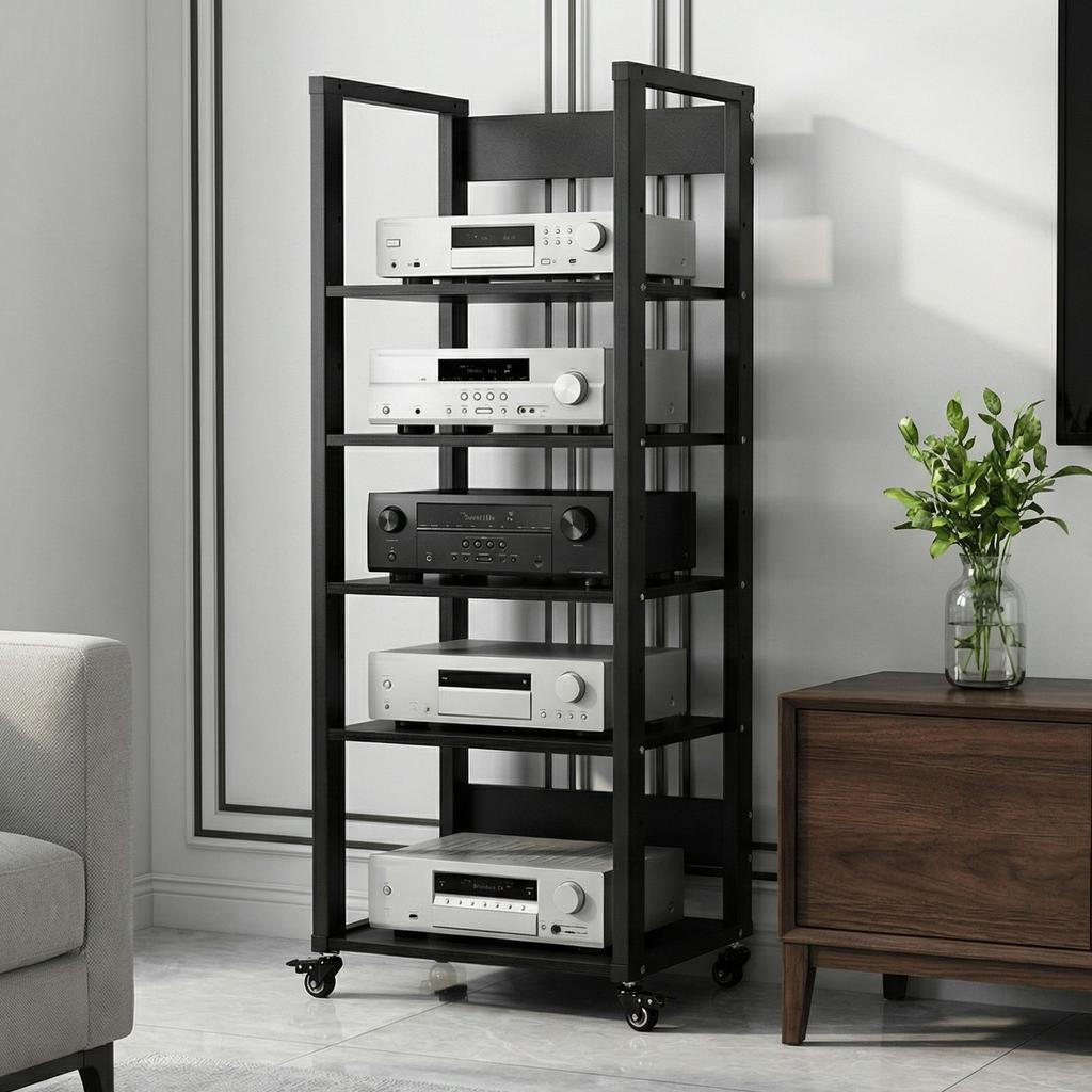 5/6/7-Tier Heavy Duty Audio Component Rack HiFi Amplifier Rack Audio-Video Shelf CD Record Player Stereo Receiver Holder