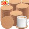 50/1 шт. нескользящая пробковая подставка под стакан из натурального круглого дерева, коврик для чашки, теплоизоляционные прокладки, держатель для кружки для чая и кофе, украшение стола