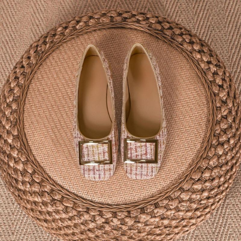 Мягкая подошва, не вызывающая усталости, женская обувь, удобная и универсальная, плоская обувь, квадратная пряжка, повседневная универсальная обувь, толстые каблуки, одинарные туфли