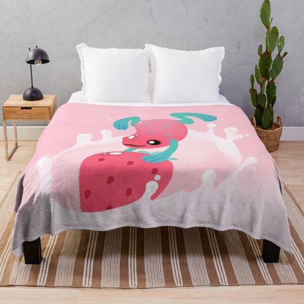 Cartoon Strawberry Theme Blanket Bedroom Soft Flannel Blanket Lunch Break Blanket