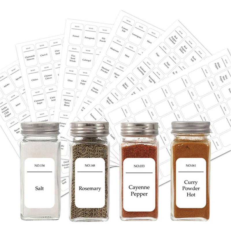 216 шт. самоклеящихся этикеток, водонепроницаемых, маслостойких, предварительно напечатанных, наклеек в минималистичном стиле для кухни