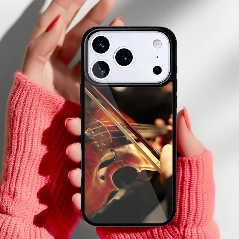 Музыкальный чехол для телефона с изображением скрипки и гитары для iPhone 17 Air 16e 15 14 13 Pro Max Задняя крышка для 12 11 Pro Coque